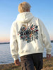 Men's Off White Relaxed Fit Printed Casual Sweatshirt