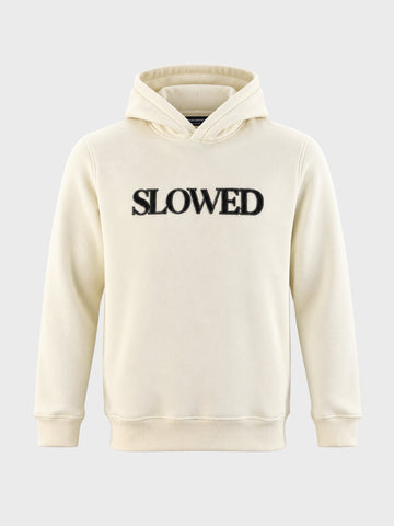 Men's Off White Relaxed Fit Printed Casual Sweatshirt