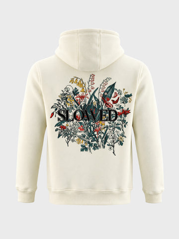 Men's Off White Relaxed Fit Printed Casual Sweatshirt