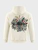 Men's Off White Relaxed Fit Printed Casual Sweatshirt