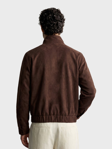 Men's Brown Regular Fit Solid Casual Jacket