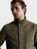 Men's Olive Regular Fit Solid Casual Jacket