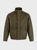 Men's Olive Regular Fit Solid Casual Jacket