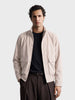 Men's Cream Regular Fit Solid Casual Jacket