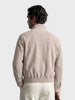 Men's Cream Regular Fit Solid Casual Jacket