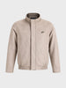 Men's Cream Regular Fit Solid Casual Jacket