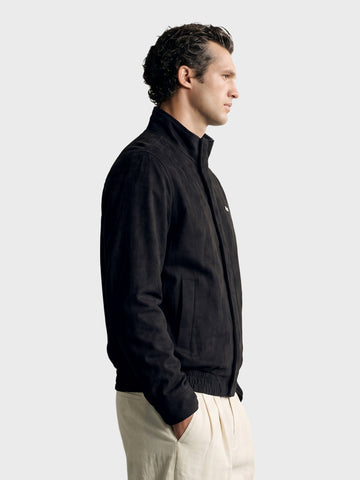 Men's Black Regular Fit Solid Casual Jacket