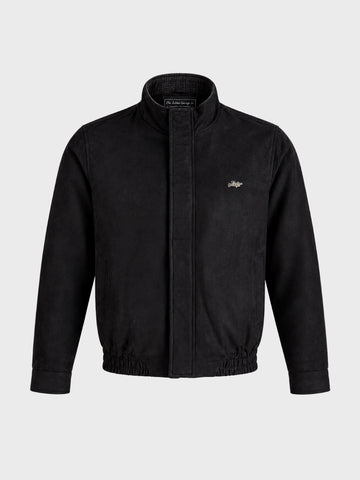 Men's Black Regular Fit Solid Casual Jacket