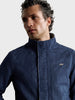 Men's Navy Blue Regular Fit Solid Casual Jacket