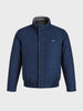 Men's Navy Blue Regular Fit Solid Casual Jacket