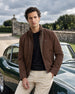 Men's Brown Regular Fit Solid Casual Jacket