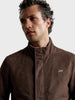 Men's Brown Regular Fit Solid Casual Jacket