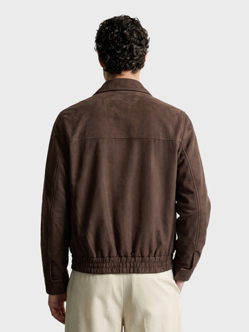 Men's Brown Regular Fit Solid Casual Jacket