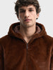 Men's Brown Regular Fit Solid Casual Jacket