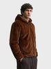 Men's Brown Regular Fit Solid Casual Jacket