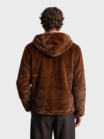 Men's Brown Regular Fit Solid Casual Jacket