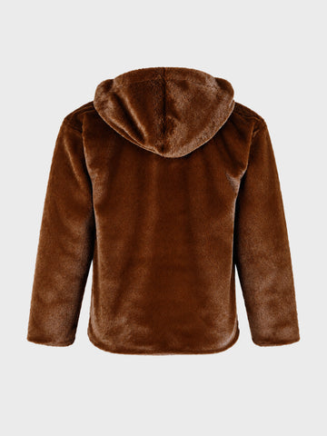 Men's Brown Regular Fit Solid Casual Jacket