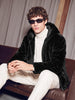 Men's Black Regular Fit Solid Casual Jacket