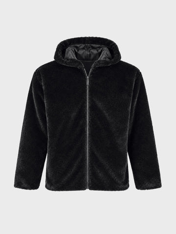 Men's Black Regular Fit Solid Casual Jacket