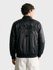 Men's Black Regular Fit Embroidered Casual Jacket