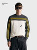Men's Black Regular Fit Colourblocked Casual Sweatshirt