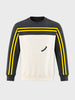 Men's Black Regular Fit Colourblocked Casual Sweatshirt