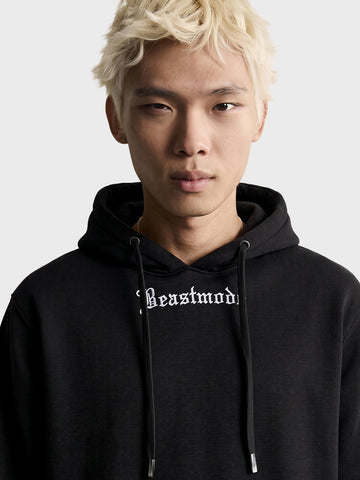 Men's Black Relaxed Fit Graphic Printed Casual Sweatshirt