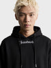 Men's Black Relaxed Fit Graphic Printed Casual Sweatshirt