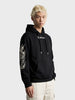 Men's Black Relaxed Fit Graphic Printed Casual Sweatshirt