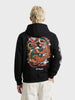 Men's Black Relaxed Fit Graphic Printed Casual Sweatshirt