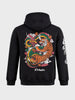 Men's Black Relaxed Fit Graphic Printed Casual Sweatshirt