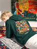 Men's Green Relaxed Fit Printed Casual Sweatshirt