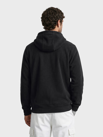 Men's Black Relaxed Fit Embroidered Casual Sweatshirt