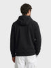 Men's Black Relaxed Fit Embroidered Casual Sweatshirt