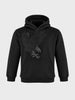 Men's Black Relaxed Fit Embroidered Casual Sweatshirt
