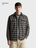 Men's Grey Regular Fit Checkered Casual Shirt