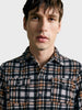 Men's Grey Regular Fit Checkered Casual Shirt