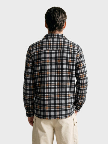 Men's Grey Regular Fit Checkered Casual Shirt
