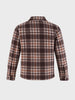 Men's Brown Oversized Fit Checkered Casual Shirt