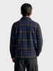 Men's Navy Blue Regular Fit Checkered Casual Shirt