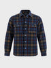 Men's Navy Blue Regular Fit Checkered Casual Shirt