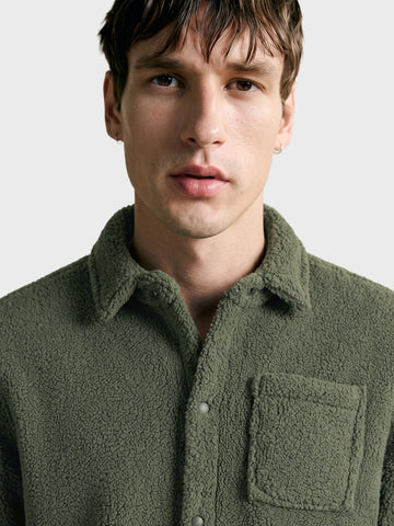 Men's Green Regular Fit Solid Casual Shirt