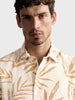 Men's Brown Relaxed Fit Printed Casual Shirt