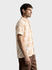 Men's Brown Relaxed Fit Printed Casual Shirt