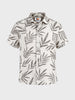 Men's Grey Relaxed Fit Printed Casual Shirt