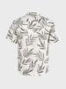 Men's Grey Relaxed Fit Printed Casual Shirt