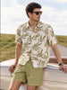 Men's Green Relaxed Fit Printed Casual Shirt