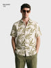 Men's Green Relaxed Fit Printed Casual Shirt