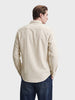 Men's Beige Slim Fit Solid Casual Shirt