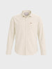 Men's Beige Slim Fit Solid Casual Shirt